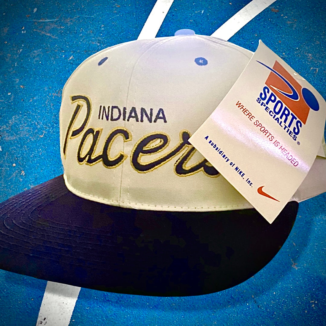 Indiana Pacers Vintage 90s NBA Script Snapback, Sports Specialties New  With Tags